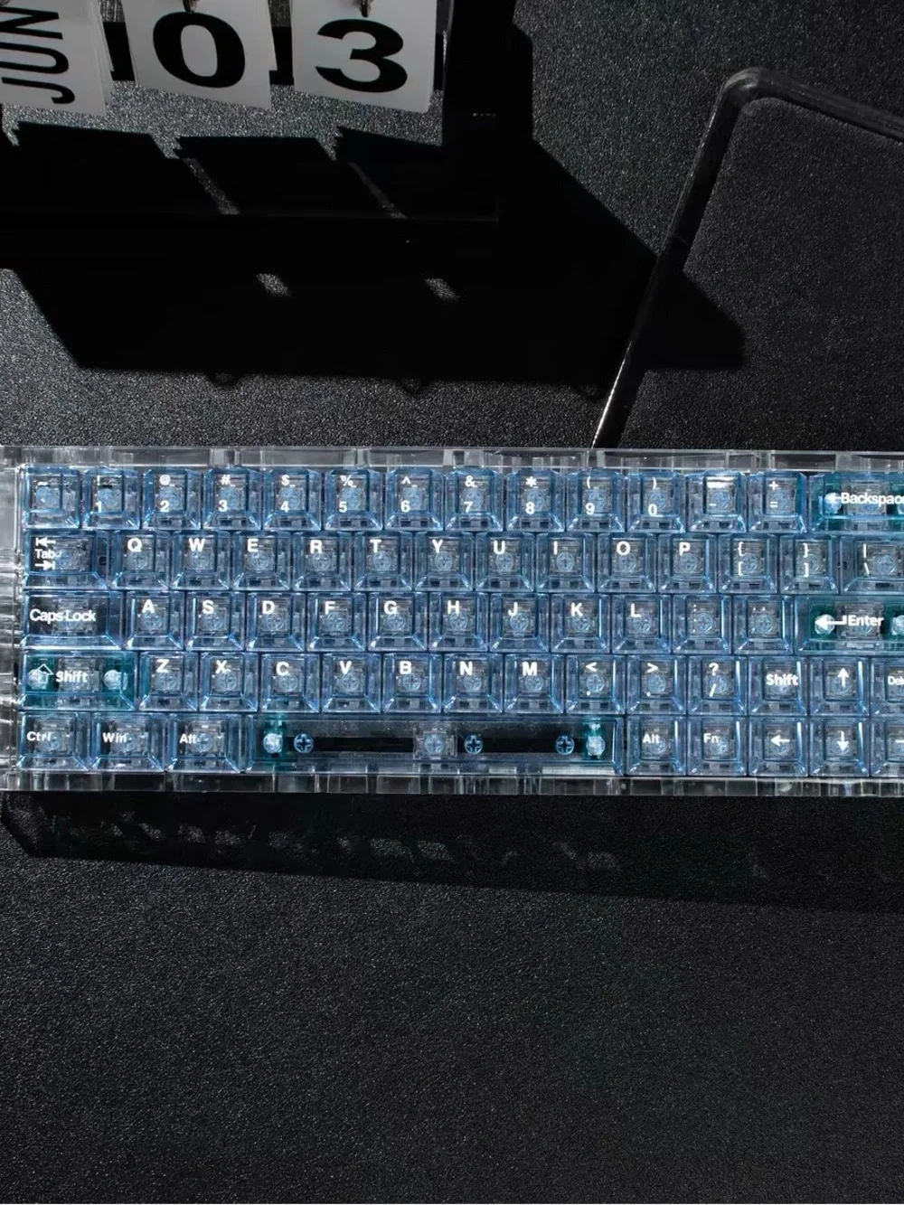 Transparent Blue Gaming Keycap Set